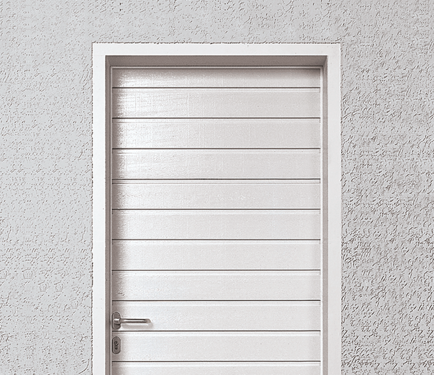 Garagennebent&uuml;r mit einem schmalen Rahmen