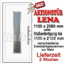 Aktions-Aluminiumhaustür Lena,System Basic, bündiger Blend- und Flügelrahmen,RAL 9016 verkehrsweiß glänzend, 1100 x 2080 mm oder Maßanfertigung bis 1120 x 2120 mm