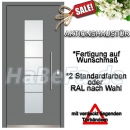 Aluminiumhaustür Aktionsmodell, System Basic Plus F LS, Farbe wählbar, außen flügelüberdeckende Konstruktion, Maßanfertigung bis 1200 x 2240 mm