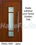 Aluminiumhaust&uuml;ren H&ouml;rmann TopPrestige Jana / Motiv 694 (Golden Oak), w&auml;rmed&auml;mmend, W&auml;rmeschutzglas, 5- fach Automatik Sicherheitsverriegelung