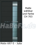 Aluminiumhaust&uuml;ren H&ouml;rmann TopPrestige Julia / Motiv 697-5 (CH 703), w&auml;rmed&auml;mmend, W&auml;rmeschutzglas, 5- fach Automatik Sicherheitsverriegelung