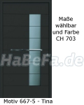 Aluminiumhaust&uuml;ren H&ouml;rmann TopPrestige Tina / Motiv 667-5 (CH 703), w&auml;rmed&auml;mmend, W&auml;rmeschutzglas, 5- fach Automatik Sicherheitsverriegelung
