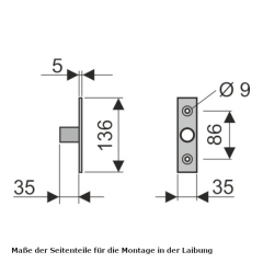 Einzel-Set Fenstergitter Modell VARIO - Einbau in oder vor der Laibung in Weiß, Schwarz oder Verzinkt