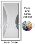 Hauseingangst&uuml;r Heroal - Nebent&uuml;r aus Aluminium Motiv 04-16, w&auml;rmeged&auml;mmte T&uuml;r, Sicherheitsverriegelung, Aluminiumf&uuml;llung, Isoglas