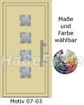 Hauseingangst&uuml;r Heroal - Nebent&uuml;r aus Aluminium Motiv 07-03, w&auml;rmeged&auml;mmte T&uuml;r, Sicherheitsverriegelung, Aluminiumf&uuml;llung, Isoglas
