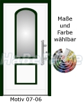 Hauseingangst&uuml;r Heroal - Nebent&uuml;r aus Aluminium Motiv 07-06, w&auml;rmeged&auml;mmte T&uuml;r, Sicherheitsverriegelung, Aluminiumf&uuml;llung, Isoglas