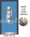 Hauseingangst&uuml;r Heroal - Nebent&uuml;r aus Aluminium Motiv 09-20, w&auml;rmeged&auml;mmte T&uuml;r, Sicherheitsverriegelung, Aluminiumf&uuml;llung, Isoglas