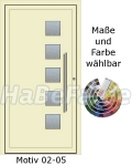 Haust&uuml;ren Aluminium - Alut&uuml;ren Motiv Basic 02-05 Classica, Sicherheitsschloss, Aluzarge, Aluf&uuml;llung, Verglasung