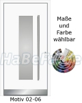 Haust&uuml;ren Aluminium - Alut&uuml;ren Motiv Basic 02-06 Classica, Sicherheitsschloss, Aluzarge, Aluf&uuml;llung, Verglasung