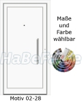 Haust&uuml;ren Aluminium - Alut&uuml;ren Motiv Basic 02-28 Classica, Sicherheitsschloss, Aluzarge, Aluf&uuml;llung, Verglasung