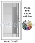 Haust&uuml;ren Aluminium - Alut&uuml;ren Motiv Basic 04-15 Classica, Sicherheitsschloss, Aluzarge, Aluf&uuml;llung, Verglasung