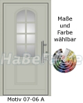 Haust&uuml;ren Aluminium - Alut&uuml;ren Motiv Basic 07-06 A Classica, Sicherheitsschloss, Aluzarge, Aluf&uuml;llung, Verglasung