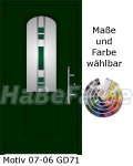 Haust&uuml;ren Aluminium - Alut&uuml;ren Motiv Basic 07-06 GD71 Classica, Sicherheitsschloss, Aluzarge, Aluf&uuml;llung, Verglasung