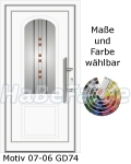 Haust&uuml;ren Aluminium - Alut&uuml;ren Motiv Basic 07-06 GD74 Classica, Sicherheitsschloss, Aluzarge, Aluf&uuml;llung, Verglasung