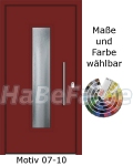 Haust&uuml;ren Aluminium - Alut&uuml;ren Motiv Basic 07-10 Classica, Sicherheitsschloss, Aluzarge, Aluf&uuml;llung, Verglasung