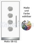 Haust&uuml;ren Aluminium - Alut&uuml;ren Motiv Basic 08-02 Classica, Sicherheitsschloss, Aluzarge, Aluf&uuml;llung, Verglasung