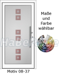 Haust&uuml;ren Aluminium - Alut&uuml;ren Motiv Basic 08-37 Classica, Sicherheitsschloss, Aluzarge, Aluf&uuml;llung, Verglasung
