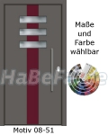 Haust&uuml;ren Aluminium - Alut&uuml;ren Motiv Basic 08-51 Classica, Sicherheitsschloss, Aluzarge, Aluf&uuml;llung, Verglasung