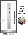 Haust&uuml;ren Aluminium - Alut&uuml;ren Motiv Basic 08-70 Classica, Sicherheitsschloss, Aluzarge, Aluf&uuml;llung, Verglasung