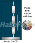 Haust&uuml;ren Aluminium - Alut&uuml;ren Motiv Basic 09-05 Classica, Sicherheitsschloss, Aluzarge, Aluf&uuml;llung, Verglasung