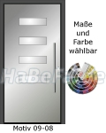 Haust&uuml;ren Aluminium - Alut&uuml;ren Motiv Basic 09-08 Classica, Sicherheitsschloss, Aluzarge, Aluf&uuml;llung, Verglasung