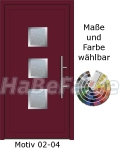 Heroal Hauseingangst&uuml;ren - Nebeneingangst&uuml;ren Aluminium Motiv Design 02-04 mit Zarge, Sicherheitsverriegelung, w&auml;rmeged&auml;mmt