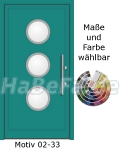 Heroal Hauseingangst&uuml;ren - Nebeneingangst&uuml;ren Aluminium Motiv Design 02-33 mit Zarge, Sicherheitsverriegelung, w&auml;rmeged&auml;mmt