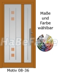 Heroal Hauseingangst&uuml;ren - Nebeneingangst&uuml;ren Aluminium Motiv Design 08-36 mit Zarge, Sicherheitsverriegelung, w&auml;rmeged&auml;mmt