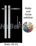 Heroal Hauseingangst&uuml;ren - Nebeneingangst&uuml;ren Aluminium Motiv Design 09-01 mit Zarge, Sicherheitsverriegelung, w&auml;rmeged&auml;mmt