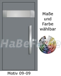 Heroal Hauseingangst&uuml;ren - Nebeneingangst&uuml;ren Aluminium Motiv Design 09-09 mit Zarge, Sicherheitsverriegelung, w&auml;rmeged&auml;mmt