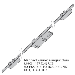 Mehrfach-Verriegelungsschloss LINKS (457514) RC3 für E65 RC3, H3 RC3, H3-2 VM RC3, H16-1 RC3 
