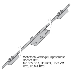 Mehrfach-Verriegelungsschloss Rechts (457516) für Modelle E65, H3, H3-2 VM, H16-1 mit RC3-Ausstattung