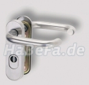 Sicherheitsbeschlag RUND (Schutzbeschlag) mit Kernziehschutz ES1 geprüft nach DIN 18257 Drücker/ Drücker Aluminium, PZ