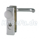 Sicherheitsbeschlag ECKIG (Schutzbeschlag) mit Kernziehschutz ES1 geprüft nach DIN 18257 Drücker/ Knauf Aluminium PZ gelocht