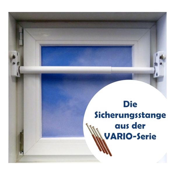 Sicherungsstange Vario als Fenstersicherung und Türsicherung im Komplettset zum einfachen Nachrüsten. Nur bei HaBeFa.de im Shop!