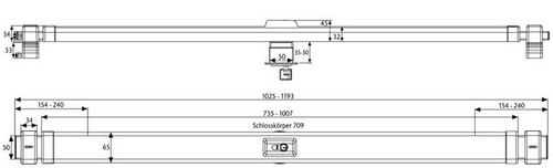 PR2700 Panzerriegel Technische Zeichnung