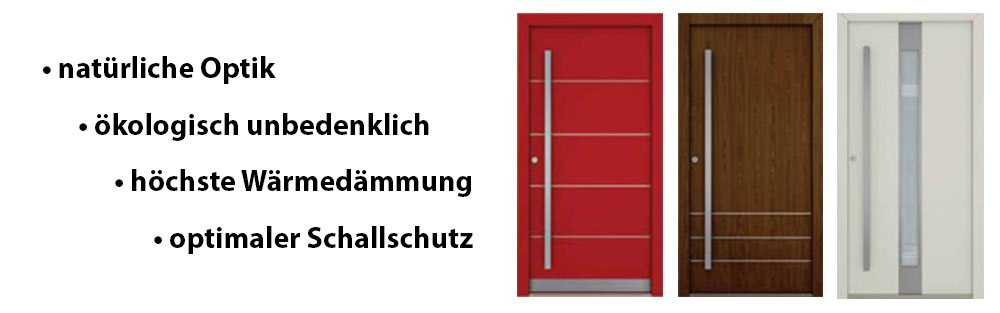 Haustüren aus Holz sind ökologisch unbedenklich und besitzen eine natürliche Gesamtoptik.