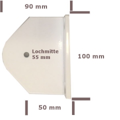 Eckwinkel bei schmaler Laibung - EW-25 - für ADE Sicherungsstangen der Modelle S und FS 