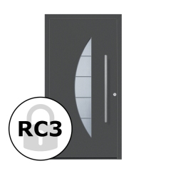 Basic-Thermo Alu-Haustür, RC3 Sicherheit, Motiv Tiara von Steinau