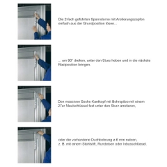 Baustellentür in RC2 von Steinau - mobile Bautür mit Schnellverschlussverstellung 