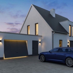 Hörmann Berry Schwingtor N80, Motiv 902, mit glatte Oberfläche,Trendfarben, in der Breite 2500mm und in diversen Höhen 