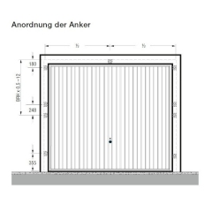Hörmann Berry Schwingtor N80, Motiv 902, mit glatte Oberfläche,Trendfarben, in der Breite 2500mm und in diversen Höhen 