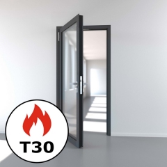 Brandschutztür T30-1 ADS90 FR 30 für den Innenbereich , Breite bis 1020 mm, Höhe bis 3000mm