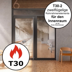 Brandschutztür T30-2 ADS90 FR 30 für den Innenbereich , Breite bis 1645 mm, Höhe bis 3000mm