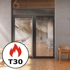 Brandschutztür T30-2 ADS90 FR 30 für den Innenbereich , Breite bis 2730 mm, Höhe bis 3000mm