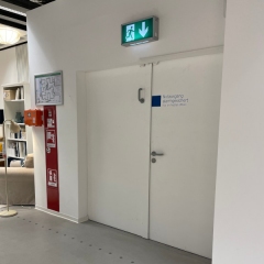 Brandschutztür T30-2 H3 OD Stahltür mit Rauchschutz, Breite wählbar, Höhe wählbar