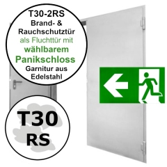 Brandschutztür mit Rauchschutz mit Panikfunktion, Breite 2250 mm, Höhe wählen