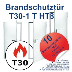 Brandschutztüren SET T30-1 HT8-D Stahltür, Breite 1000 mm, Höhe 1875 mm - 10er, 20er oder 40er Set