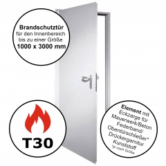 Feuer- und Rauchschutztür T30-1 FSA 62 RS, Breite bis 1000 mm, Höhe bis 3000 mm