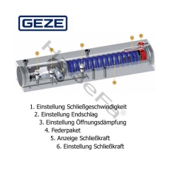 Geze TS 5000 Einstellungen